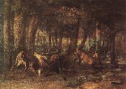 Gustave Courbet The War between deer Sweden oil painting artist